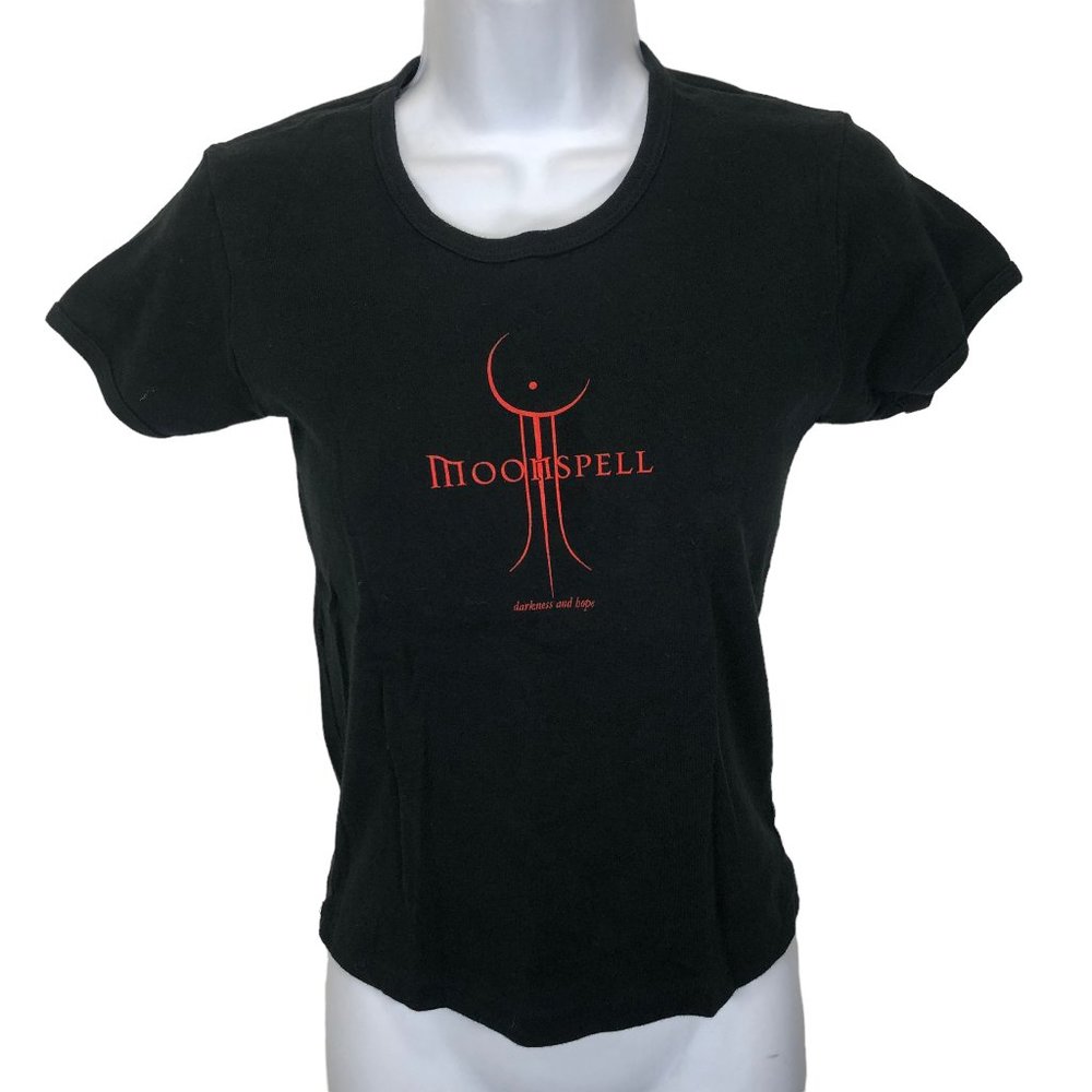 Moonspell Darkness & Hope Babydoll Shirt Top Nocturna Doom Metal 2001 Vintage M